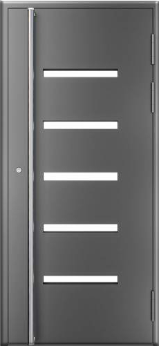 Drutex ALU AktionsHaustür 900 x 2000 (Gesamt mit Zusätzen: B 2900 x H 2000) Innen: Anthrazitgrau - RAL 7016 Aussen: Anthrazitgrau - RAL 7016