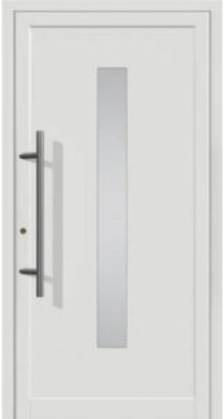 Gealan PVC Haustuer 1000 x 2000 (Gesamt mit Zusätzen: B 1000 x H 2500 ) Innen: Weiss (Standard) Aussen: Anthrazitgrau - RAL 7016 glatt (Standard)