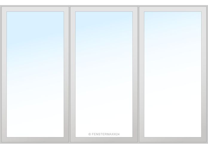 Aluplast PVC Fenster 2500 x 1200 (Gesamt mit Zusätzen: B 2500 x H 1230 ) Innen: Weiss (ohne Dekorfarbe) Aussen: Weiss (ohne Dekorfarbe)