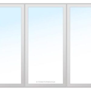 Drutex PVC Fenster 3600 x 1520 (Gesamt mit Zusätzen: B 3600 x H 1725  inkl. Rollladen ) Innen: Weiss (ohne Dekorfarbe) Aussen: Anthrazitgrau (1701605)