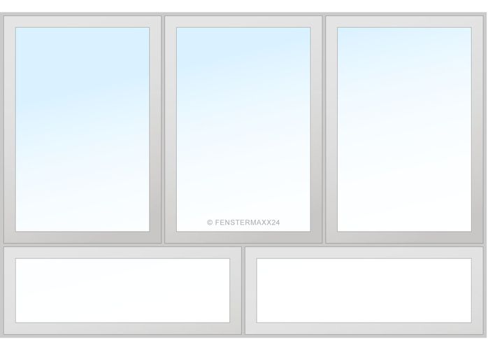Aluplast PVC Fenster 2500 x 1320 (Gesamt mit Zusätzen: B 2500 x H 2200 inkl. Rollladen ) Innen: Anthrazitgrau sandstruktur (AP 60) Aussen: Anthrazitgrau sandstruktur (AP 60)