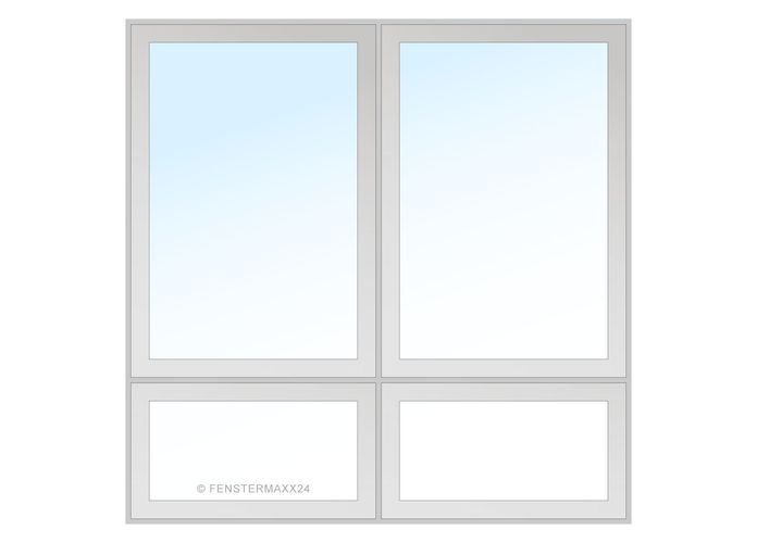 Aluplast PVC Fenster 2200 x 870 (Gesamt mit Zusätzen: B 2200 x H 1435 inkl. Rollladen ) Innen: Weiss (ohne Dekorfarbe) Aussen: Weiss (ohne Dekorfarbe)