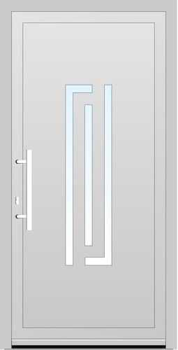 Aluplast PVC Haustür 1000 x 2300 (Gesamt mit Zusätzen: B 1400 x H 2300) Innen: Farbe Innen wie Außen Aussen: Jet Black Mat (AP 106)