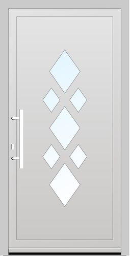 Aluplast PVC Haustür 1030 x 2030 (Gesamt mit Zusätzen: B 1030 x H 2030) Innen: Weiss (ohne Dekorfarbe) Aussen: Nussbaum (AP 27)