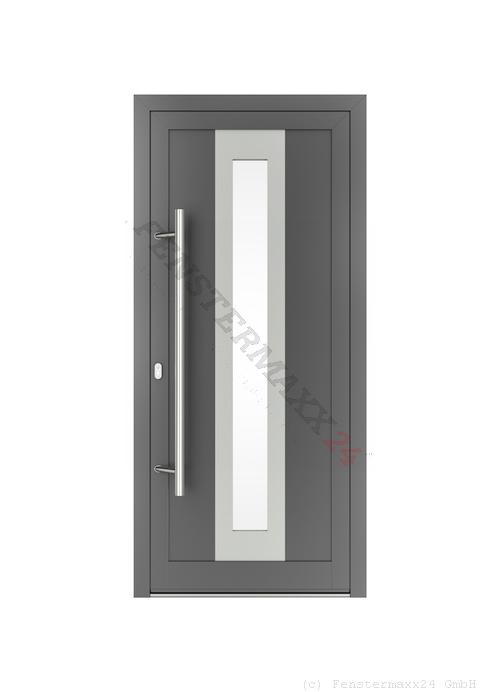 Drutex ALU Haustür 1070 x 2175 (Gesamt mit Zusätzen: B 1070 x H 2175) Innen: Anthrazitgrau, - RAL 7016 Feinstruktur Aussen: Anthrazitgrau, - RAL 7016 Feinstruktur
