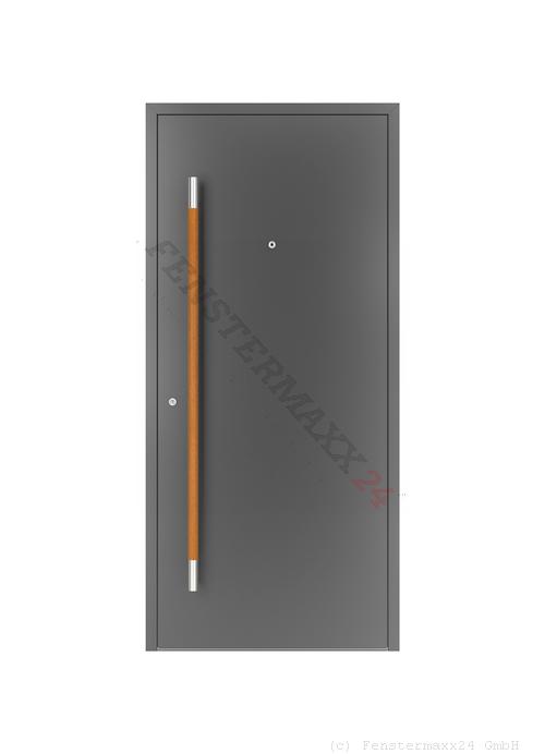 Drutex ALU Haustür 980 x 2110 (Gesamt mit Zusätzen: B 980 x H 2110) Innen: Anthrazitgrau, - RAL 7016 Feinstruktur Aussen: Anthrazitgrau, - RAL 7016 Feinstruktur