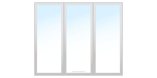 Drutex ALU Faltschiebetür 2280x1900 Innen: Verkehrsweiß - RAL 9016 Matt Aussen: Graualuminium - RAL 9007 Matt
