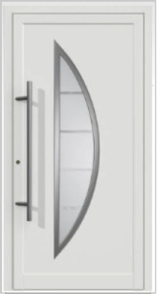 Gealan PVC Haustuer 800 x 1900 (Gesamt mit Zusätzen: B 800 x H 1900 ) Innen: Weiss (Standard) Aussen: Weiss (Standard)