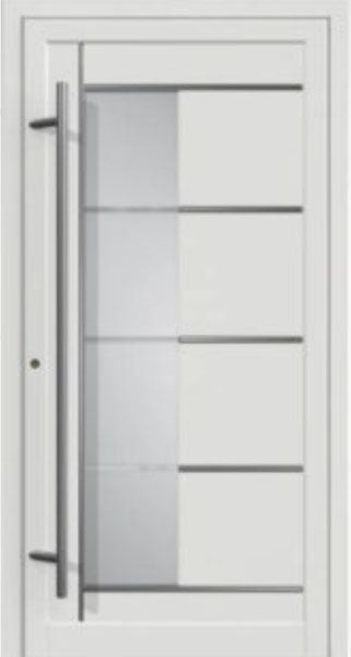Gealan PVC Haustuer 980 x 2000 (Gesamt mit Zusätzen: B 980 x H 2000 ) Innen: Weiss (Standard) Aussen: Mahagoni (Standard)