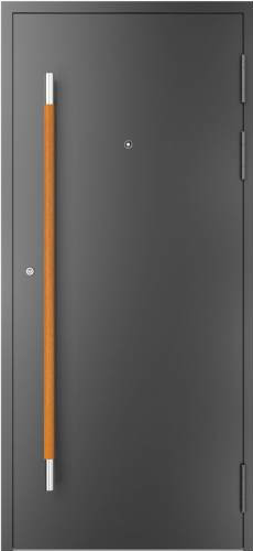 Drutex ALU AktionsHaustür 900 x 2400 (Gesamt mit Zusätzen: B 2700 x H 2400) Innen: Anthrazitgrau - RAL 7016 Aussen: Anthrazitgrau - RAL 7016
