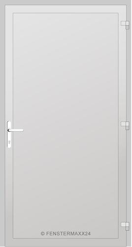 Drutex ALU Nebeneingangstür 950 x 2050 (Gesamt mit Zusätzen: B 950 x H 2050) Innen: RAL 7021 Matt Aussen: RAL 7021 Matt