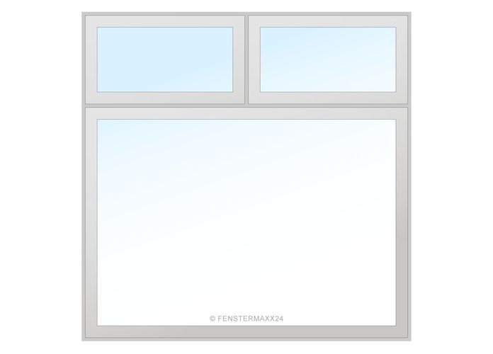Aluplast PVC Fenster 1600 x 400 (Gesamt mit Zusätzen: B 1600 x H 1230 ) Innen: Anthrazitgrau (AP 40) Aussen: Anthrazitgrau (AP 40)