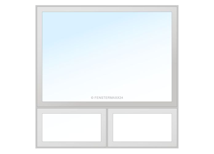 Aluplast PVC Fenster 1950 x 1400 (Gesamt mit Zusätzen: B 1950 x H 2000 ) Innen: Weiss (ohne Dekorfarbe) Aussen: Weiss (ohne Dekorfarbe)