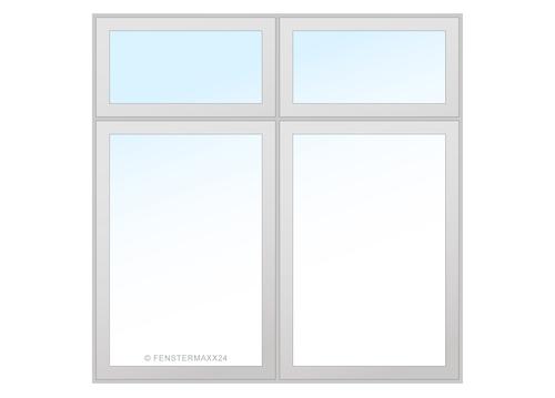 Schüco PVC Fenster 2390 x 1095 (Gesamt mit Zusätzen: B 2390 x H 2190 ) Innen: Weiss (ohne Dekorfarbe) Aussen: Weiss (ohne Dekorfarbe)