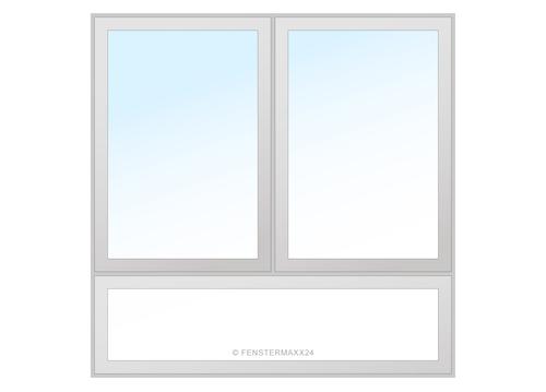 Drutex PVC Fenster 1000 x 760 (Gesamt mit Zusätzen: B 1000 x H 1190 ) Innen: Moosgrün (1600505) Aussen: Moosgrün (1600505)