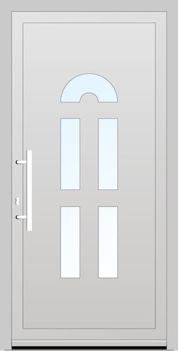 Aluplast PVC Haustür 800 x 1906 (Gesamt mit Zusätzen: B 800 x H 1906) Innen: Weiss (ohne Dekorfarbe) Aussen: Dunkelgrün (AP 30)