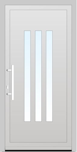 Salamander PVC Haustür 1120 x 2210 (Gesamt mit Zusätzen: B 1120 x H 2210) Innen: Weiss (ohne Dekorfarbe) Aussen: Weiss (ohne Dekorfarbe)