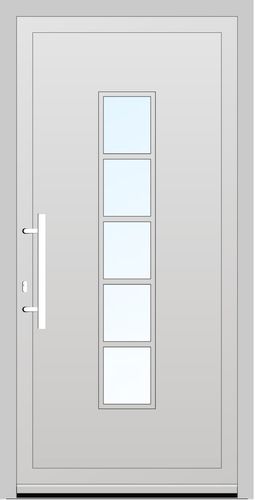 Aluplast PVC Haustür 1090 x 2085 (Gesamt mit Zusätzen: B 1090 x H 2085) Innen: Weiss (ohne Dekorfarbe) Aussen: Anthrazitgrau sandstruktur (AP 60)