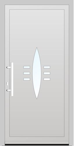 Aluplast PVC Haustür 1040 x 2000 (Gesamt mit Zusätzen: B 1040 x H 2000) Innen: Weiss (ohne Dekorfarbe) Aussen: Weiss (ohne Dekorfarbe)