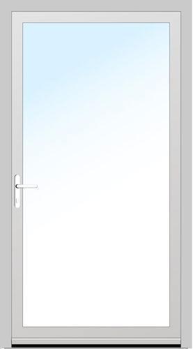 Aluplast PVC Nebeneingangstür 900 x 1800 (Gesamt mit Zusätzen: B 900 x H 1800) Innen: Weiss (ohne Dekorfarbe) Aussen: Weiss (ohne Dekorfarbe)