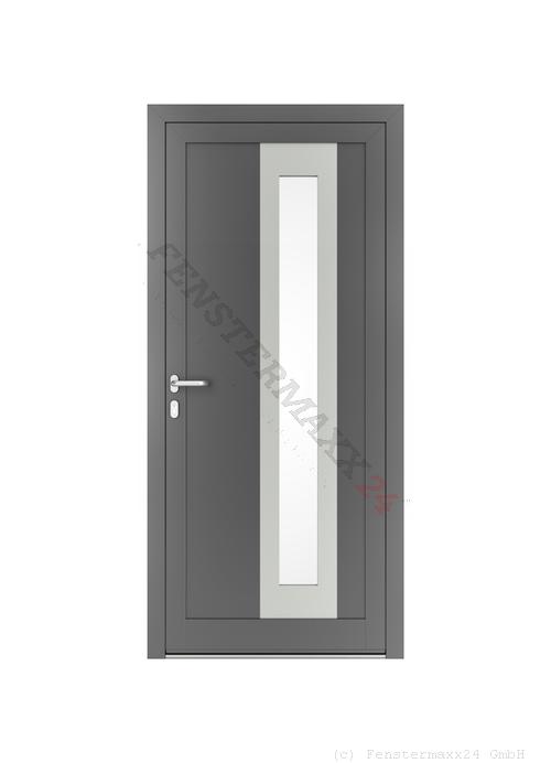Drutex ALU Haustür 2280 x 2180 (Gesamt mit Zusätzen: B 2280 x H 2180) Innen: Verkehrsweiß - RAL 9016 Matt Aussen: Graubraun - RAL 8019 Matt