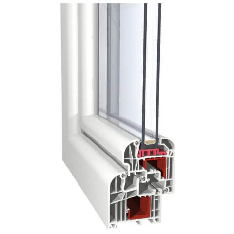 aluplast IDEAL 6000 Profilschnitt Kunststofffenster