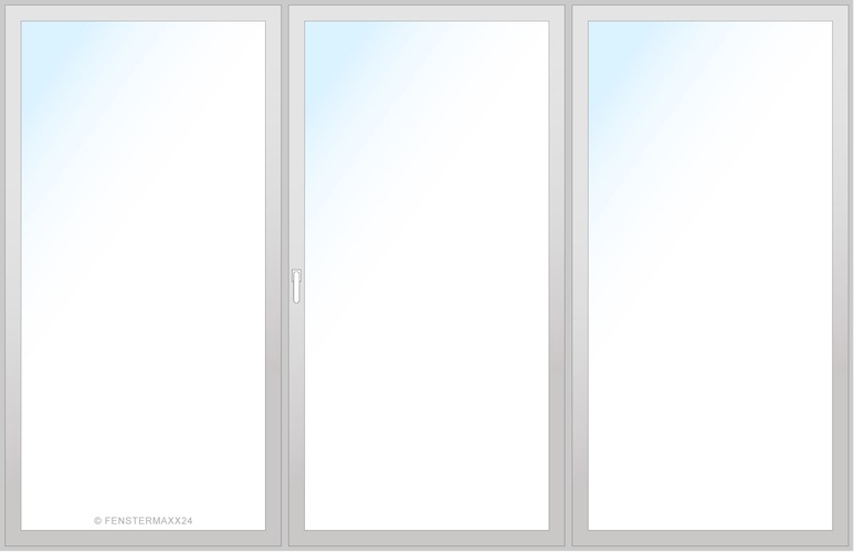 Gealan PVC HS Tür 4000 x 2500 (Gesamt mit Zusätzen: B 4000 x H 2500 ) Innen: Weiss (Standard) Aussen: Weiss (Standard)