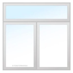 Drutex PVC Balkontür 2000 x 2000 (Gesamt mit Zusätzen: B 2000 x H 2460 ) Innen: Nussbaum (2178007) Aussen: Nussbaum (2178007)