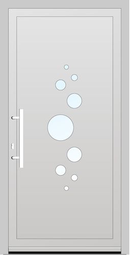 Aluplast PVC Haustür 800 x 1906 (Gesamt mit Zusätzen: B 800 x H 1906) Innen: Weiss (ohne Dekorfarbe) Aussen: Weiss (ohne Dekorfarbe)