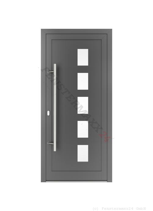 Drutex ALU Haustür 800 x 2000 (Gesamt mit Zusätzen: B 800 x H 2000) Innen: Verkehrsweiß - RAL 9016 Matt Aussen: Verkehrsweiß - RAL 9016 Matt
