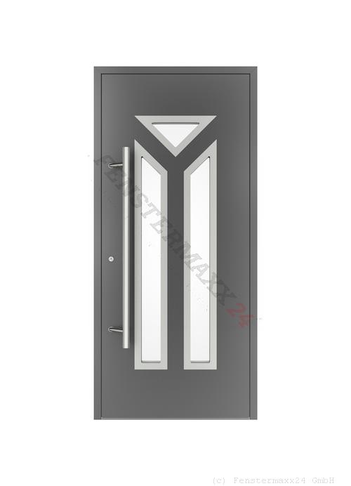 Drutex ALU Haustür 900 x 1900 (Gesamt mit Zusätzen: B 900 x H 1900) Innen: RAL 7035 Matt Aussen: RAL 6021 Matt