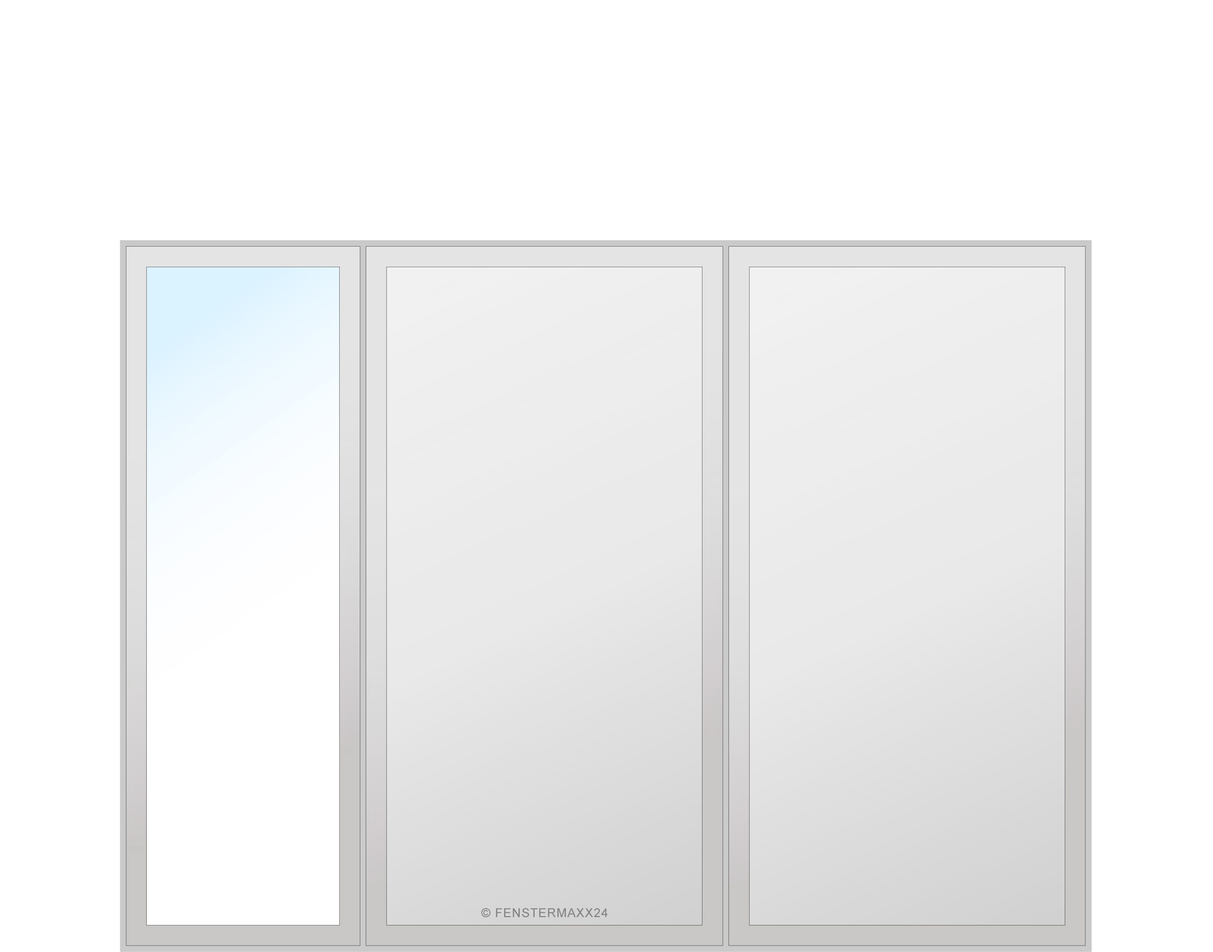 Drutex PVC Nebentür 1100 x 2040 (Gesamt mit Zusätzen: B 1670 x H 2040) Innen: Weiss (ohne Dekorfarbe) Aussen: Weiss (ohne Dekorfarbe)