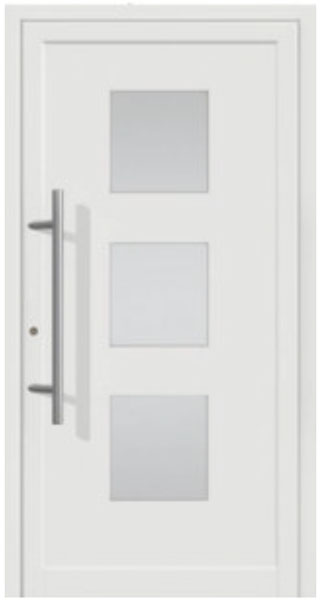 Gealan PVC Haustuer 1005 x 2100 (Gesamt mit Zusätzen: B 1005 x H 2100 ) Innen: Weiss (Standard) Aussen: Weiss (Standard)