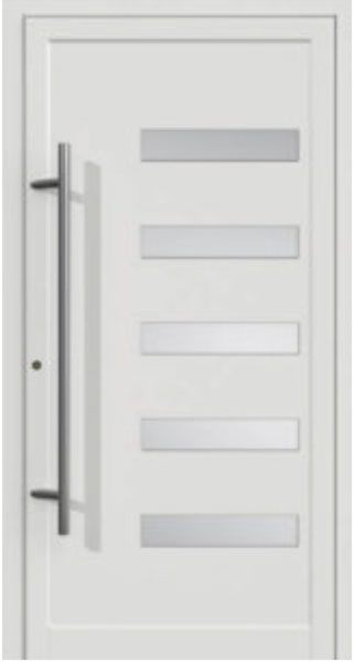 Gealan PVC Haustuer 800 x 1900 (Gesamt mit Zusätzen: B 800 x H 1900 ) Innen: Weiss (Standard) Aussen: Weiss (Standard)