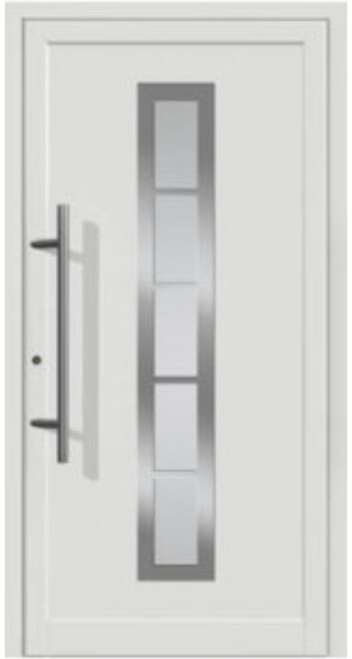Gealan PVC Haustuer 800 x 1900 (Gesamt mit Zusätzen: B 800 x H 1900 ) Innen: Weiss (Standard) Aussen: Weiss (Standard)