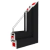 Fenstermaxx24 – Balkonfenster & Balkontüren Drutex Iglo 5 Classic Profil Anthrazitgrau Glatt