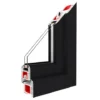 Fenstermaxx24 – Balkonfenster & Balkontüren Drutex Iglo 5 Classic Profil Anthrazitgrau