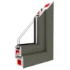 Fenstermaxx24 – Balkonfenster & Balkontüren Drutex Iglo 5 Classic Profil Basaltgrau Glatt