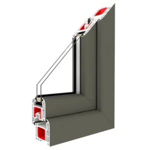 Fenstermaxx24 – Balkonfenster & Balkontüren Drutex Iglo 5 Classic Profil Basaltgrau Glatt