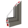 Fenstermaxx24 – Balkonfenster & Balkontüren Drutex Iglo 5 Classic Profil Betongrau