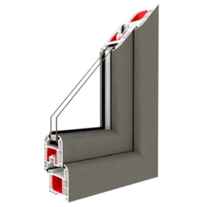 Fenstermaxx24 – Balkonfenster & Balkontüren Drutex Iglo 5 Classic Profil Betongrau