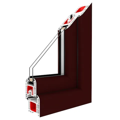 Fenstermaxx24 – Balkonfenster & Balkontüren Drutex Iglo 5 Classic Profil Braun Maron