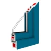 Fenstermaxx24 – Balkonfenster & Balkontüren Drutex Iglo 5 Classic Profil Brillantblau