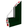 Fenstermaxx24 – Balkonfenster & Balkontüren Drutex Iglo 5 Classic Profil Dunkelgrün