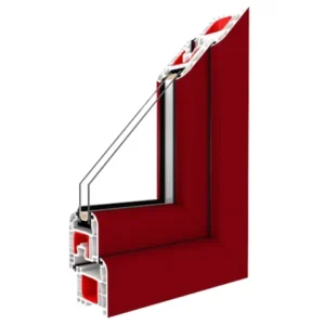 Fenstermaxx24 – Balkonfenster & Balkontüren Drutex Iglo 5 Classic Profil Dunkelrot