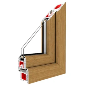 Fenstermaxx24 – Balkonfenster & Balkontüren Drutex Iglo 5 Classic Profil Eiche Natur