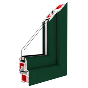 Fenstermaxx24 – Balkonfenster & Balkontüren Drutex Iglo 5 Classic Profil Moosgrün