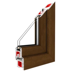 Fenstermaxx24 – Balkonfenster & Balkontüren Drutex Iglo 5 Classic Profil Nussbaum