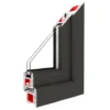Fenstermaxx24 – Balkonfenster & Balkontüren Drutex Iglo 5 Classic Profil Quarzgrau