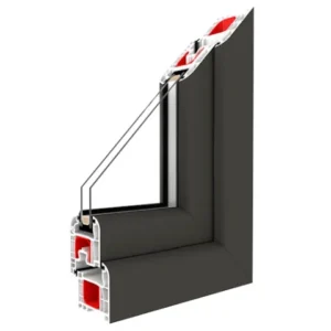 Fenstermaxx24 – Balkonfenster & Balkontüren Drutex Iglo 5 Classic Profil Quarzgrau Glatt